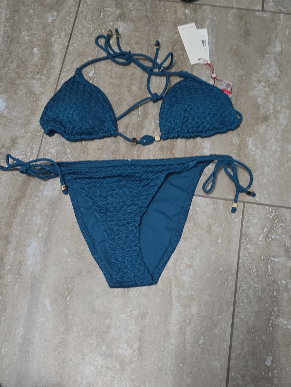 Red Carter Bikini Sz Lg Nwt